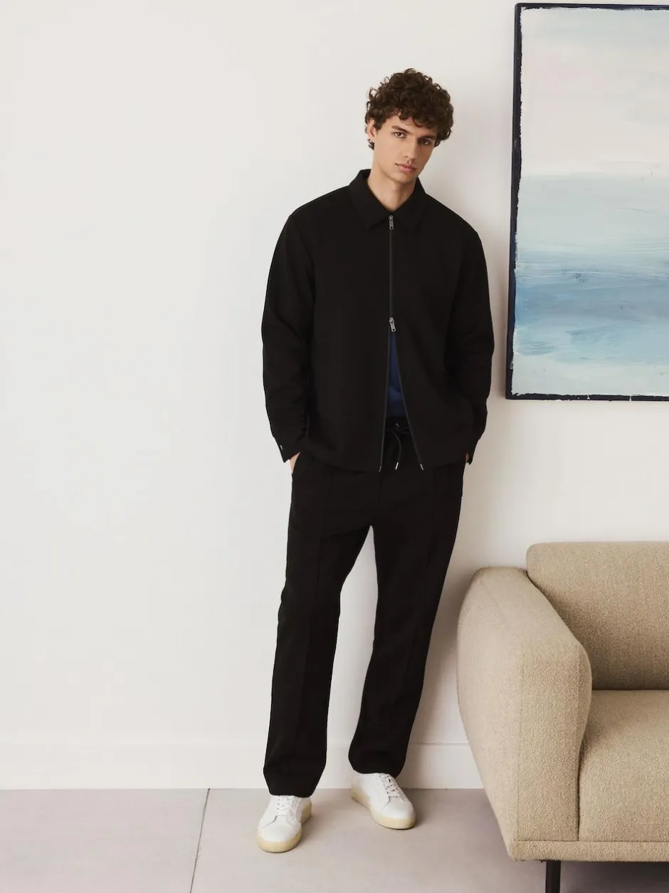 Next N. Premium Soft Touch Scuba Slim Fit Open Joggers Black Outlet