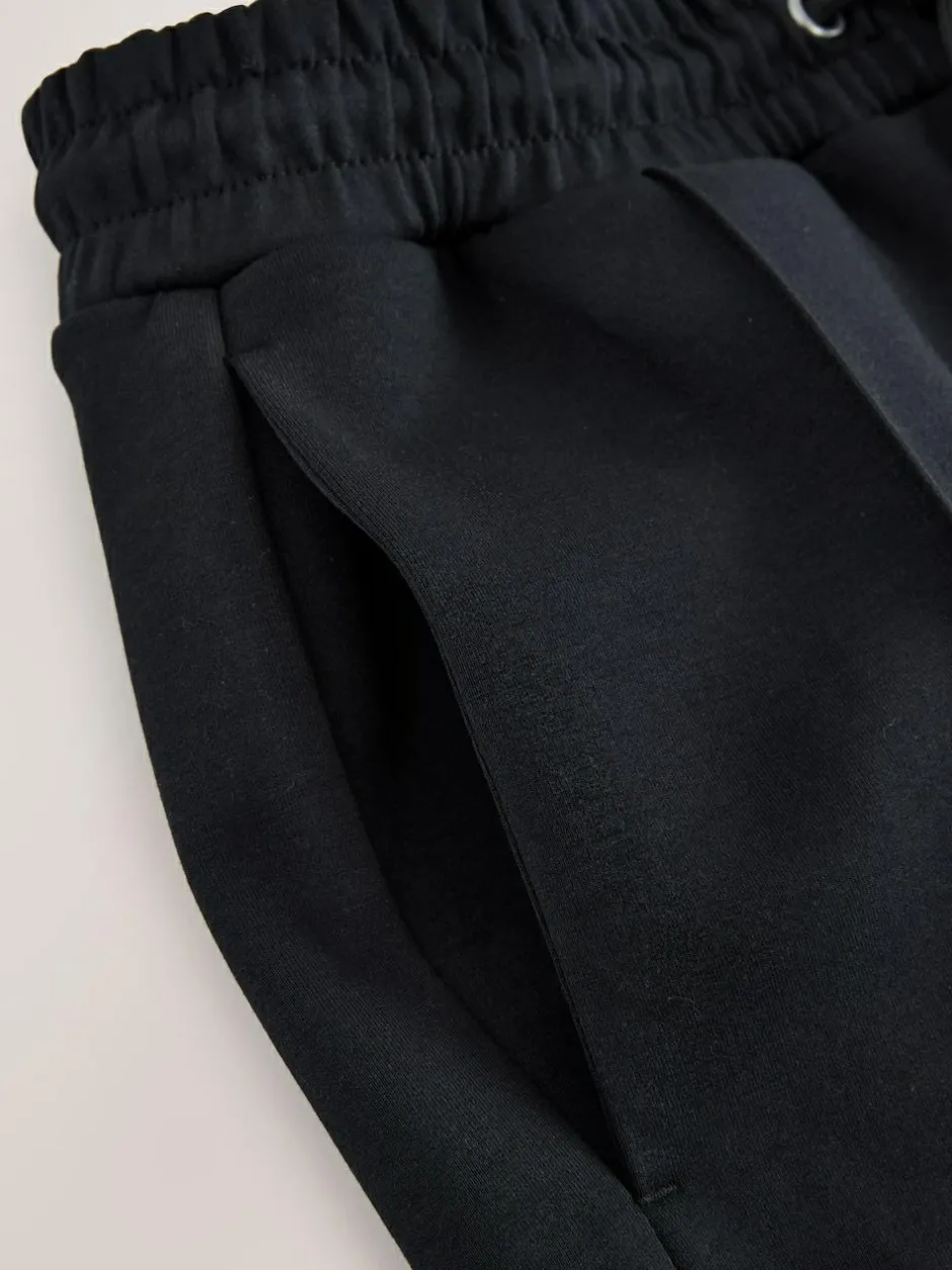 Next N. Premium Soft Touch Scuba Slim Fit Open Joggers Black Outlet