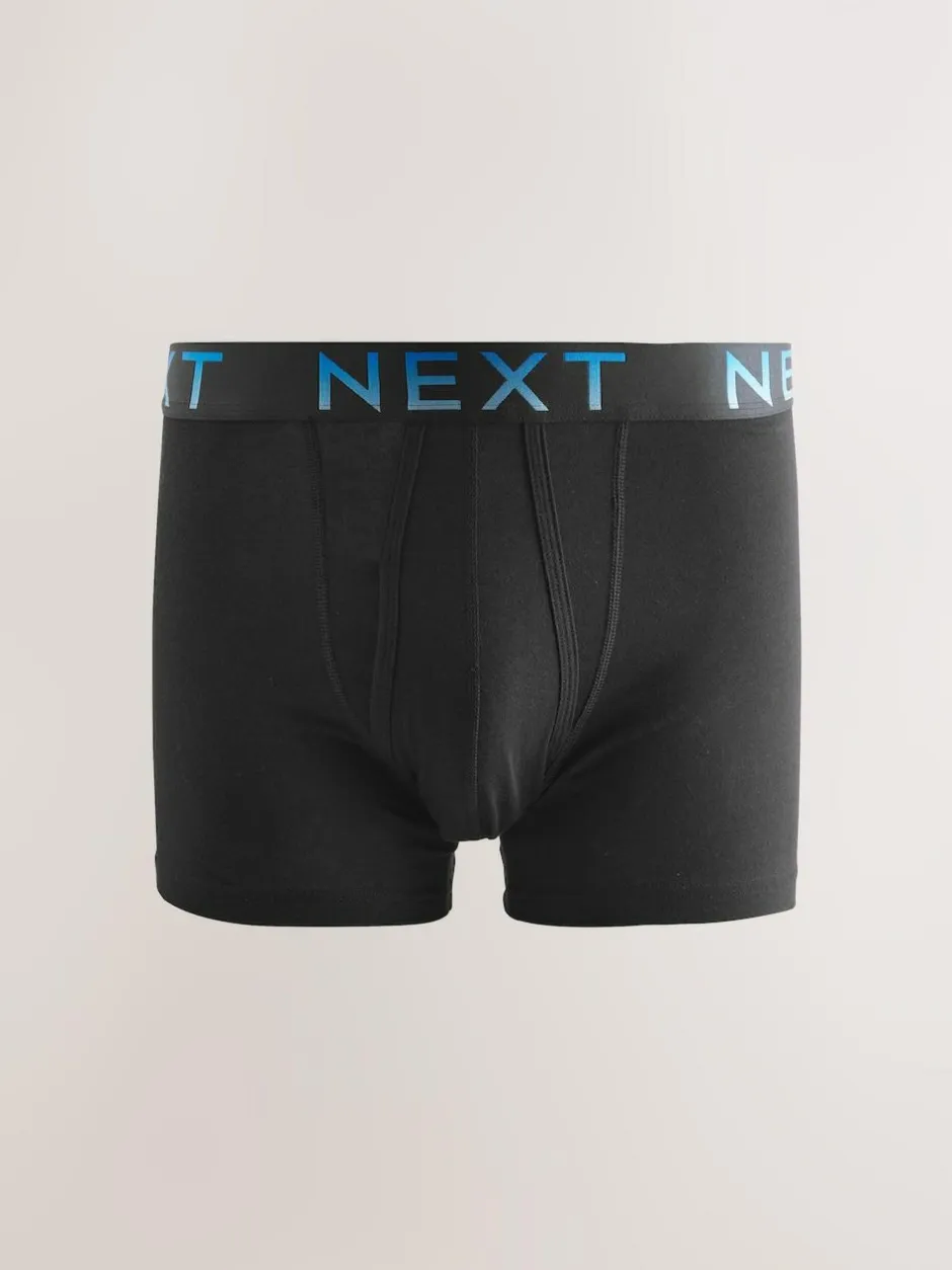 Next Black Ombre Waistband 5 Pack A-Front Cotton Rich Boxers Online