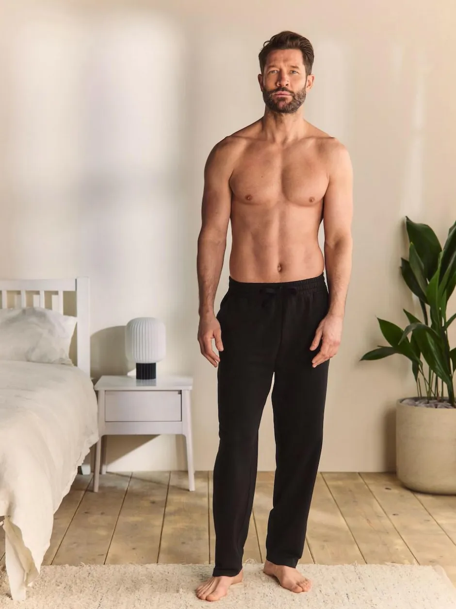 Next Open Loopback Soft Touch Cuffed Joggers Black Discount