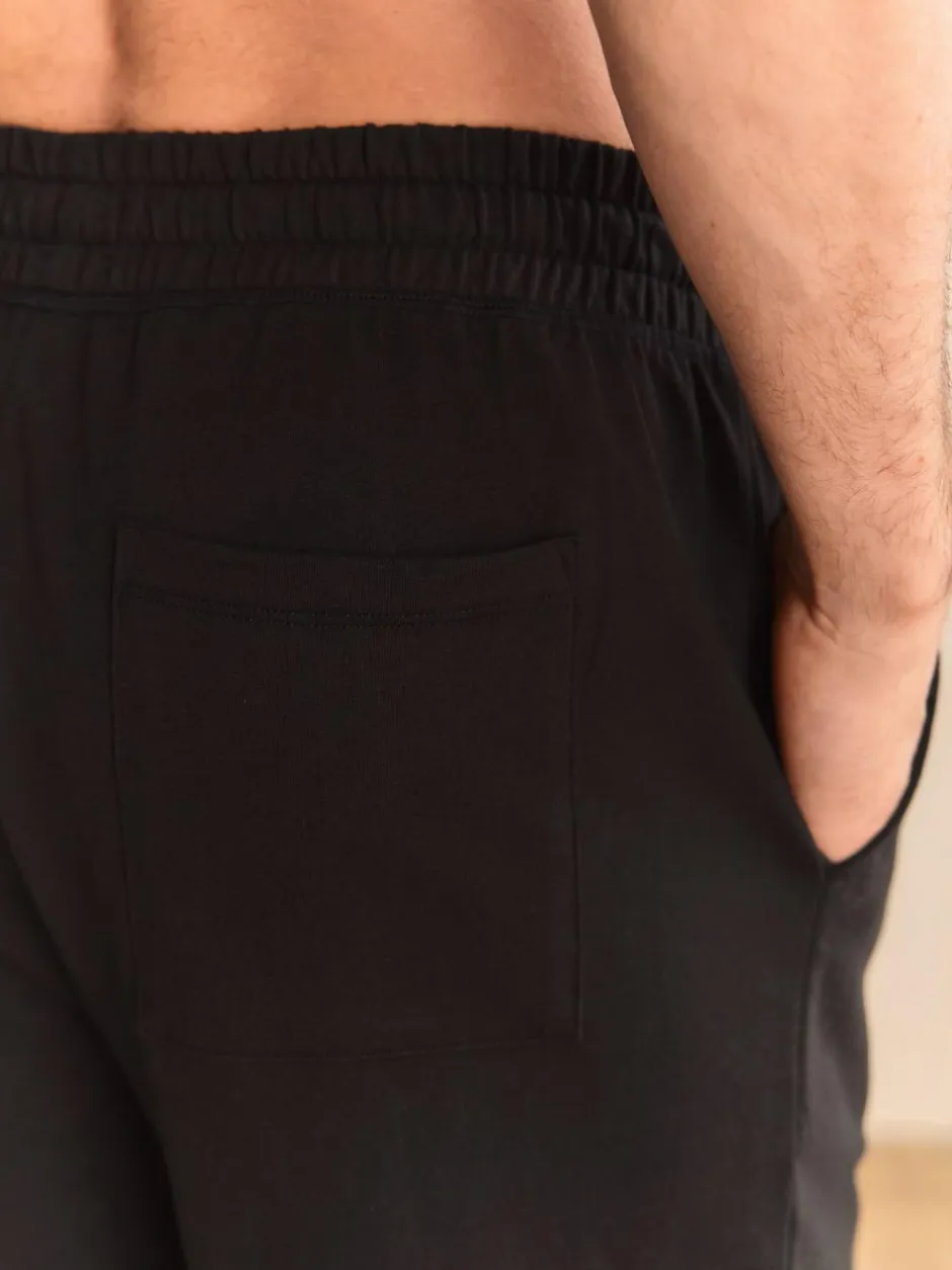 Next Open Loopback Soft Touch Cuffed Joggers Black Discount