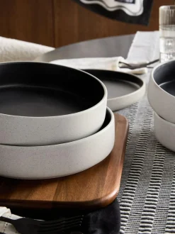 Next Otis Set of 4 Pasta Bowls Black Clearance