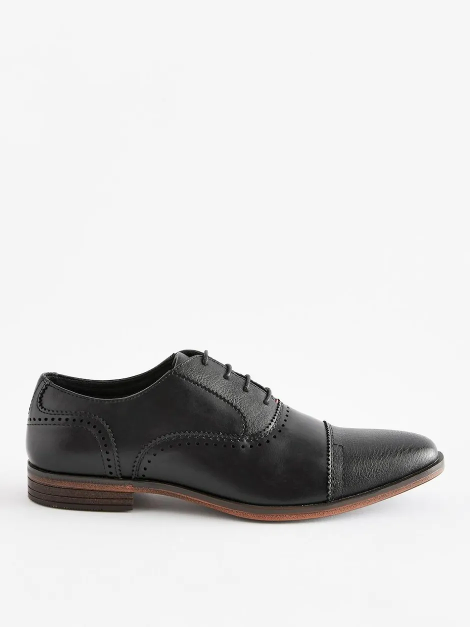 Next Oxford Toe Cap Shoes Black Best