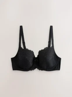 Next Pad Balcony DD+ Lace Bra Black Online