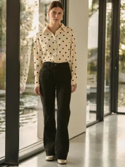 Next Patch Pocket Wide Leg Jeans Black Hot