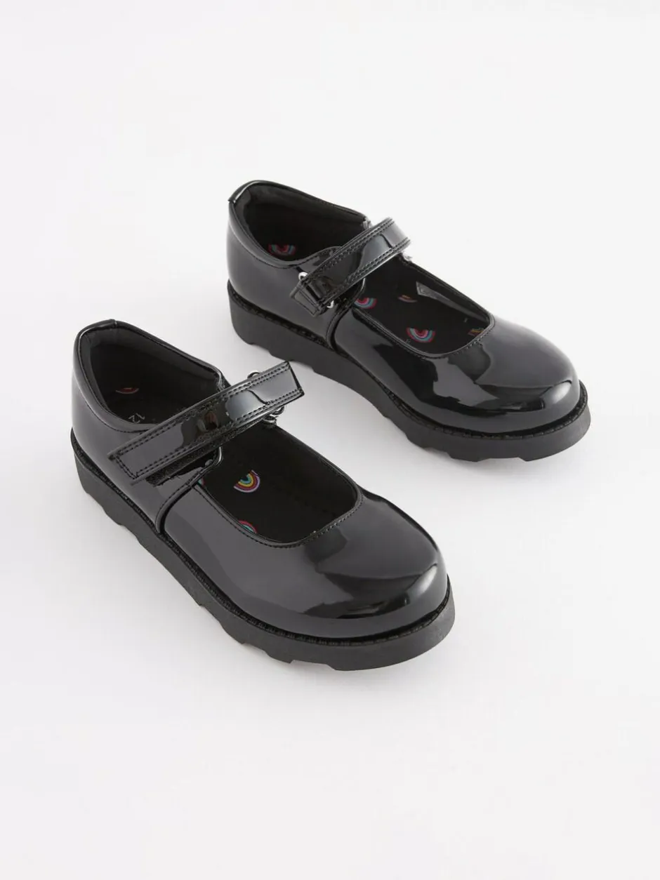 Next Junior School Mary Jane Shoes Black Patent
