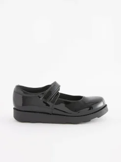 Next Junior School Mary Jane Shoes Black Patent