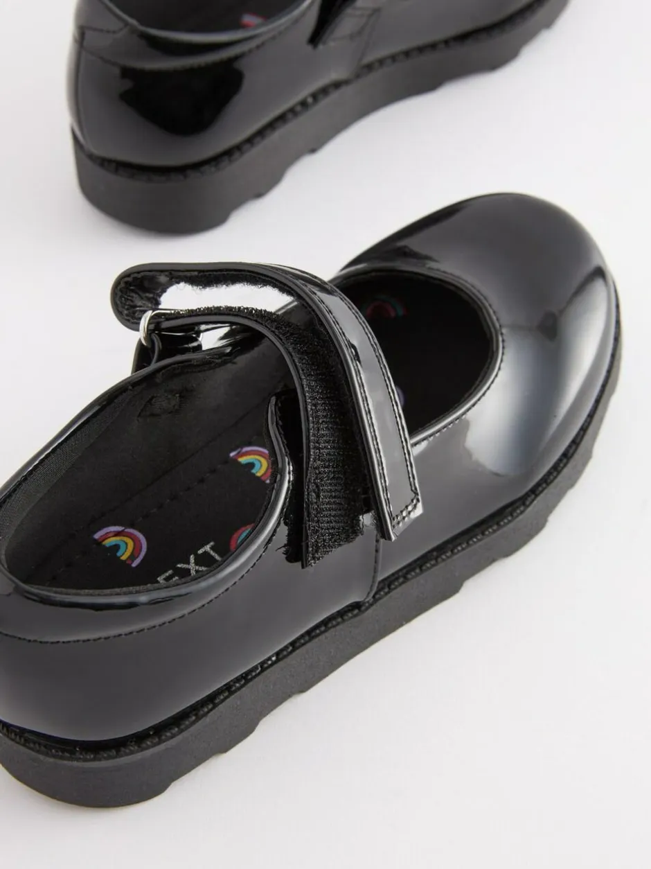 Next Junior School Mary Jane Shoes Black Patent