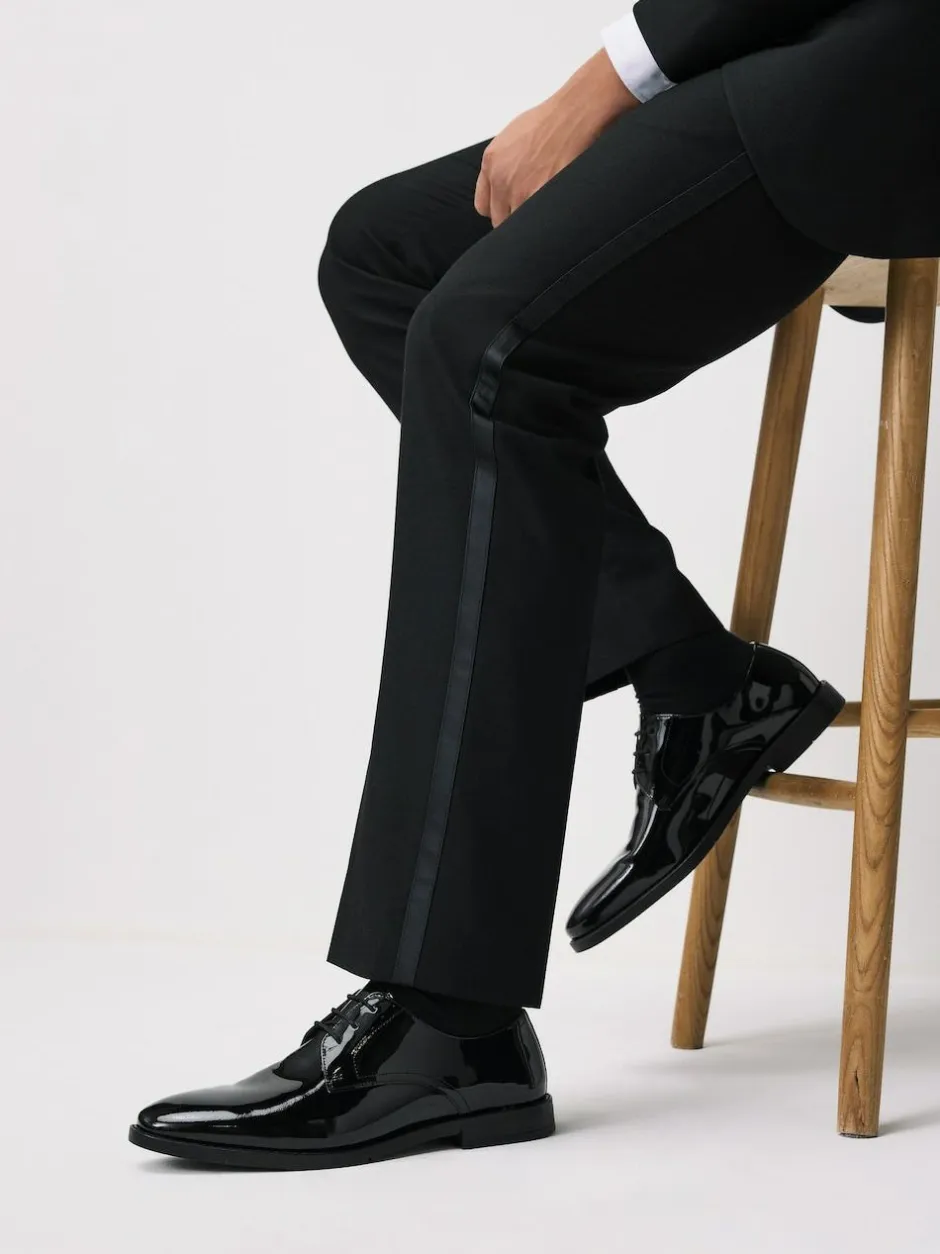 Next Black Patent Leather Derby Shoes Outlet
