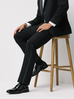 Next Black Patent Leather Derby Shoes Outlet