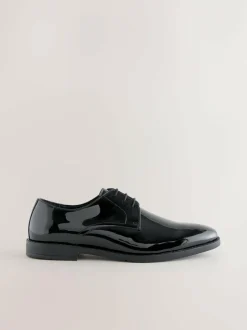 Next Black Patent Leather Derby Shoes Outlet