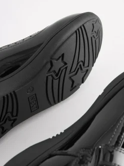 Next Black Patent Narrow Fit (E) School Leather Brogue Detail Mary Jane Shoes Online