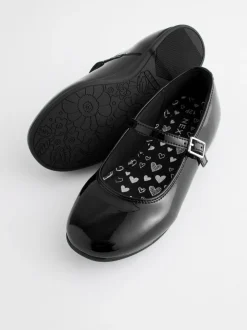 Next Narrow Fit (E) Leather Mary Jane School Shoes Black Patent
