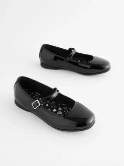 Next Standard Fit (F) Leather Mary Jane School Shoes Black Patent Online