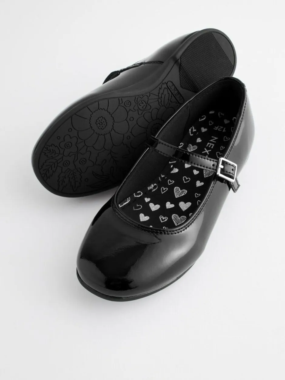 Next Standard Fit (F) Leather Mary Jane School Shoes Black Patent Online