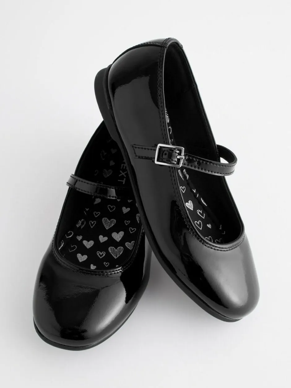 Next Standard Fit (F) Leather Mary Jane School Shoes Black Patent Online