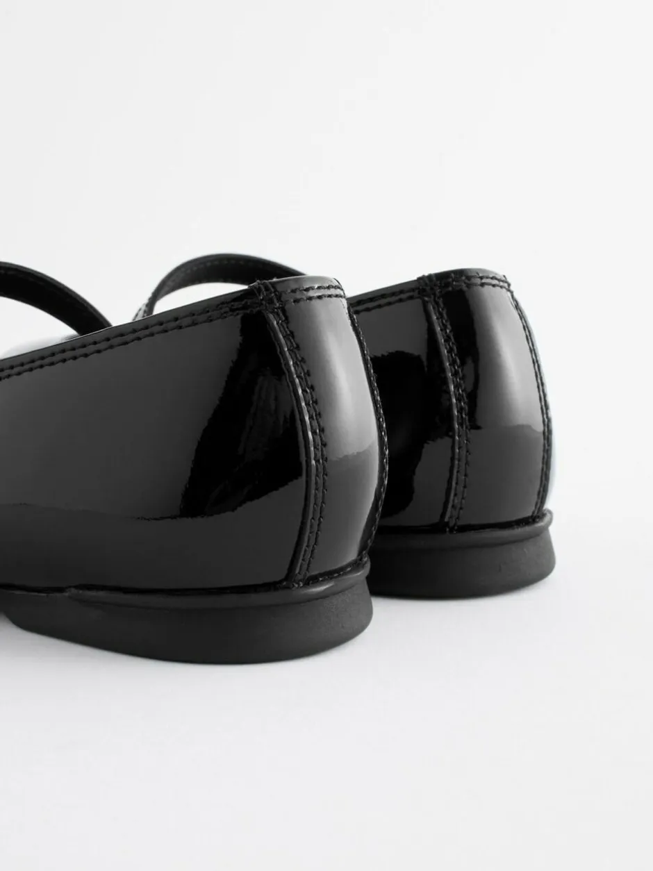 Next Standard Fit (F) Leather Mary Jane School Shoes Black Patent Online