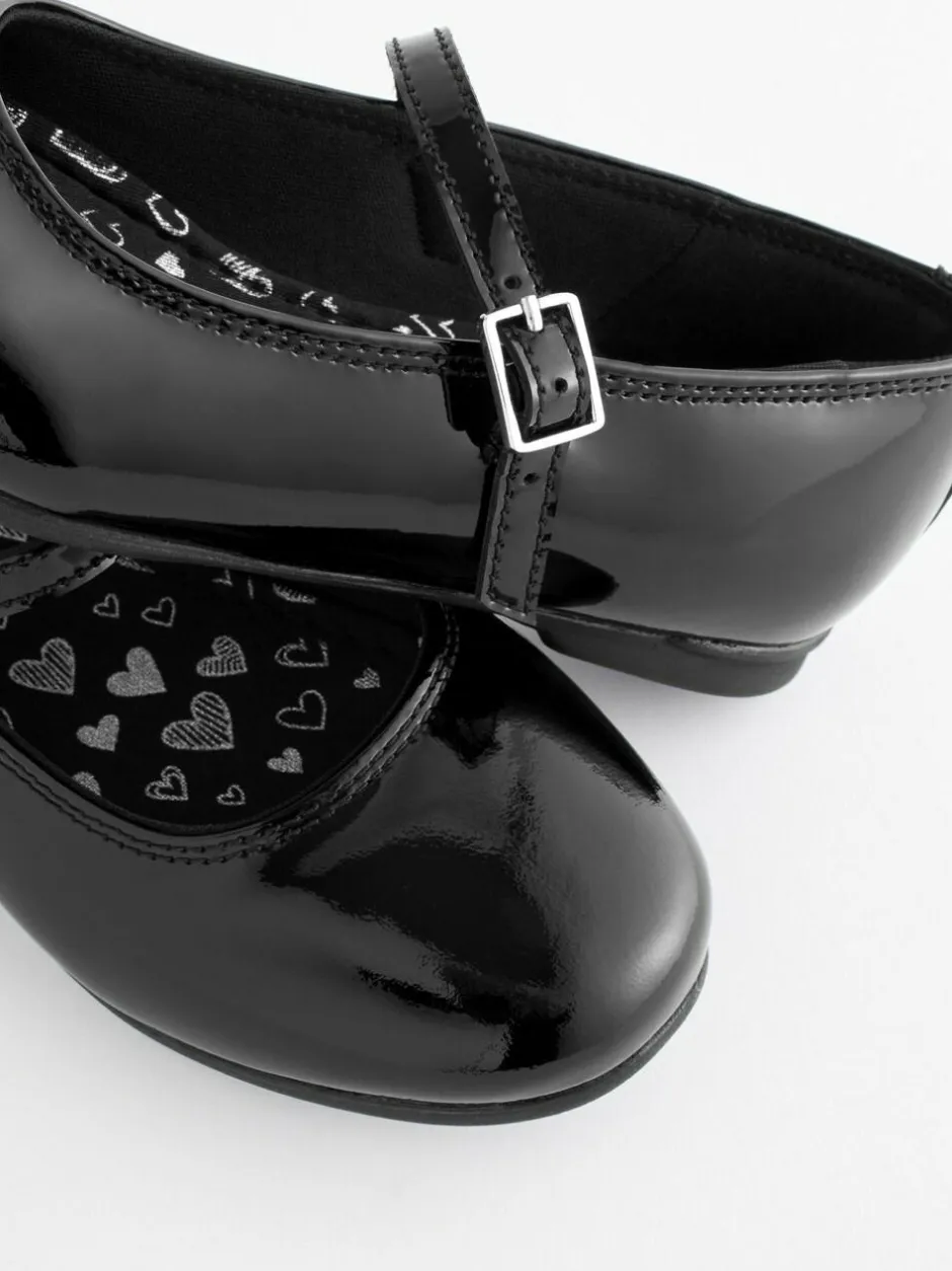 Next Standard Fit (F) Leather Mary Jane School Shoes Black Patent Online