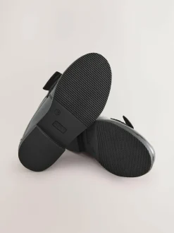 Next Black Patent Standard Fit (F) Leather Bow Loafer School Shoes Outlet