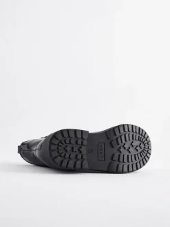 Next Standard Fit (F) Chelsea Ankle Boots Black Patent Outlet