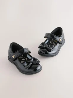 Next Black Patent Wide Fit (G) Bow Mary Jane School Shoes Best