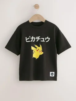 Next Black Pikachu Pokémon Short Sleeve T-Shirt (3-16yrs) Best