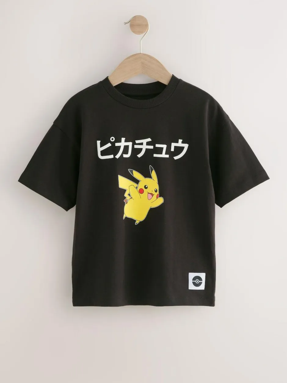 Next Black Pikachu Pokémon Short Sleeve T-Shirt (3-16yrs) Best