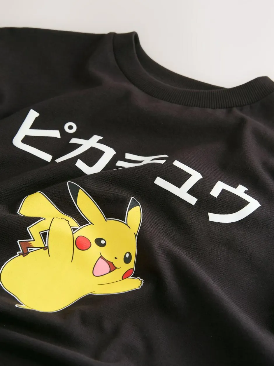 Next Black Pikachu Pokémon Short Sleeve T-Shirt (3-16yrs) Best