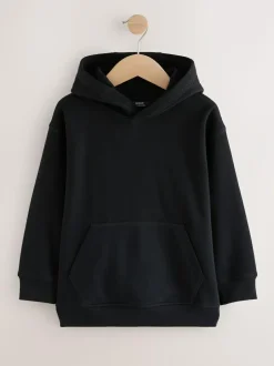 Next Black Plain Jersey Hoodie (3-16yrs)