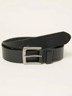 Fat Face Plain Leather Belt Black Hot