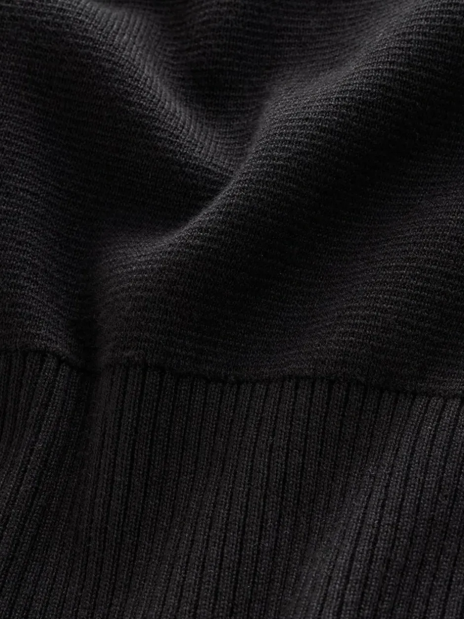 Next Black Plain N.Premium Regular Fit 100% Cotton Premium Quarter Zip Jumper Online