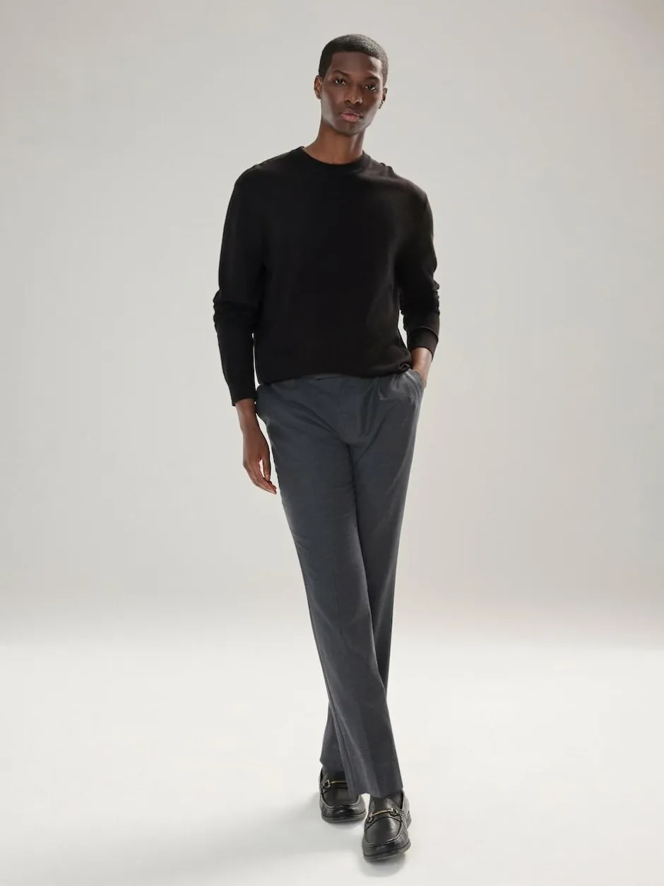 Next Plain Regular Fit Cotton Rich Crew Neck Jumper Black Discount