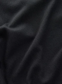Next Plain Regular Fit Cotton Rich Crew Neck Jumper Black Discount