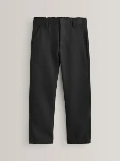 Next Plus Waist Straight Leg School Trousers (3-17yrs) Black Discount