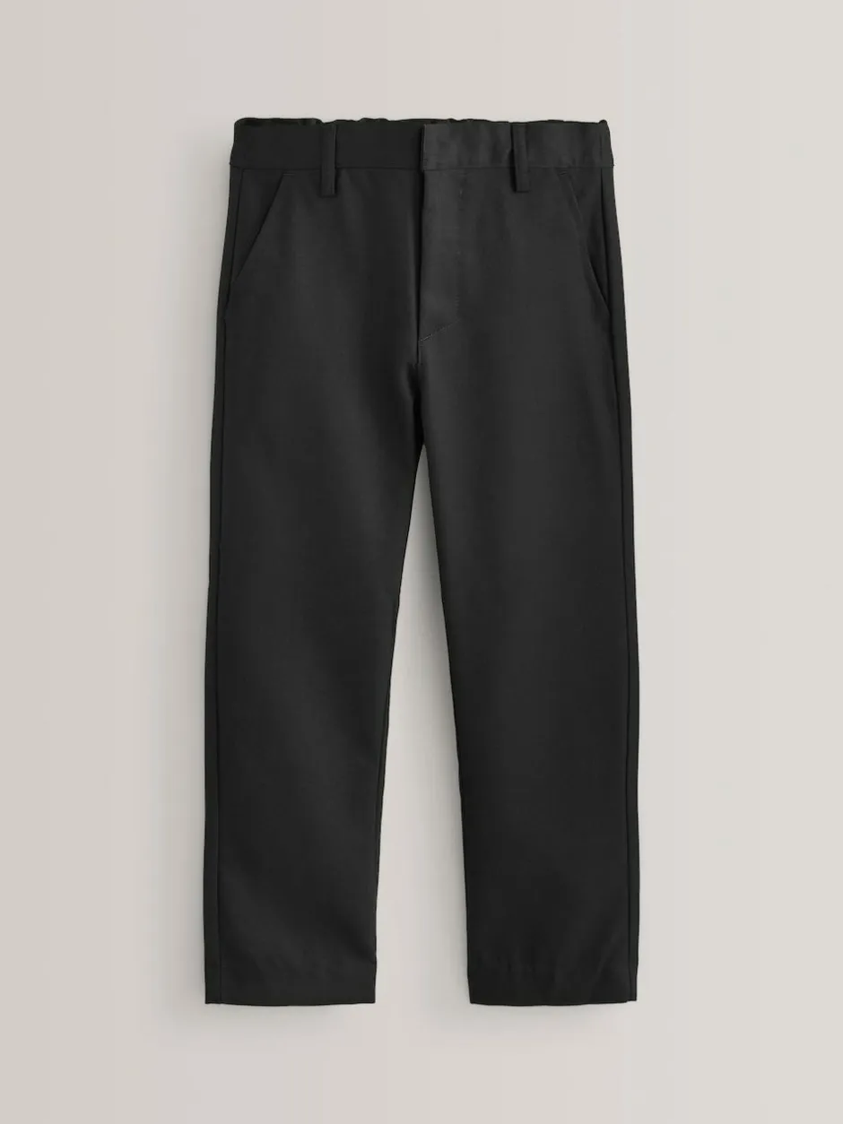 Next Plus Waist Straight Leg School Trousers (3-17yrs) Black Discount