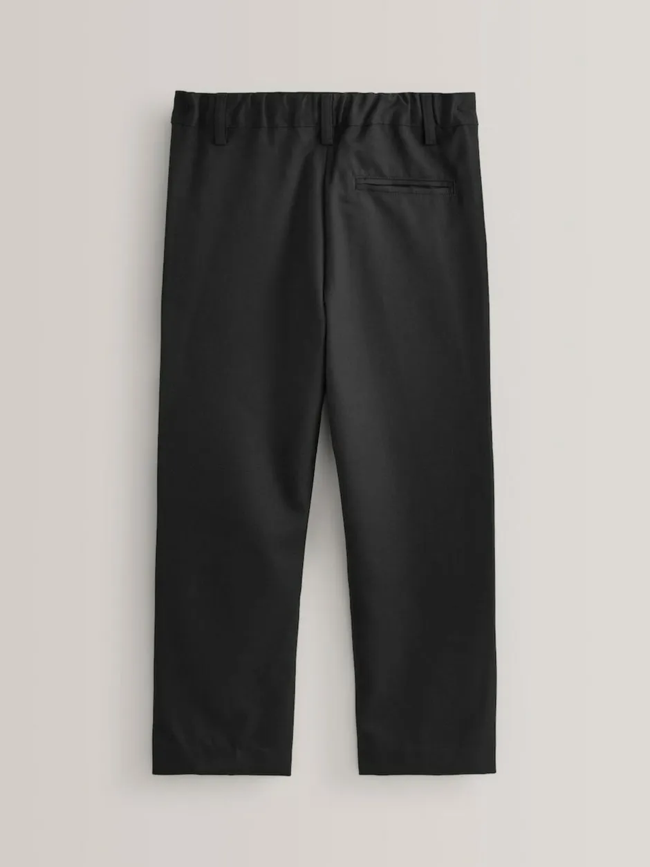 Next Plus Waist Straight Leg School Trousers (3-17yrs) Black Discount