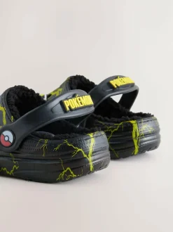 Next Black Pokemon Warm Lined Slipper Clogs