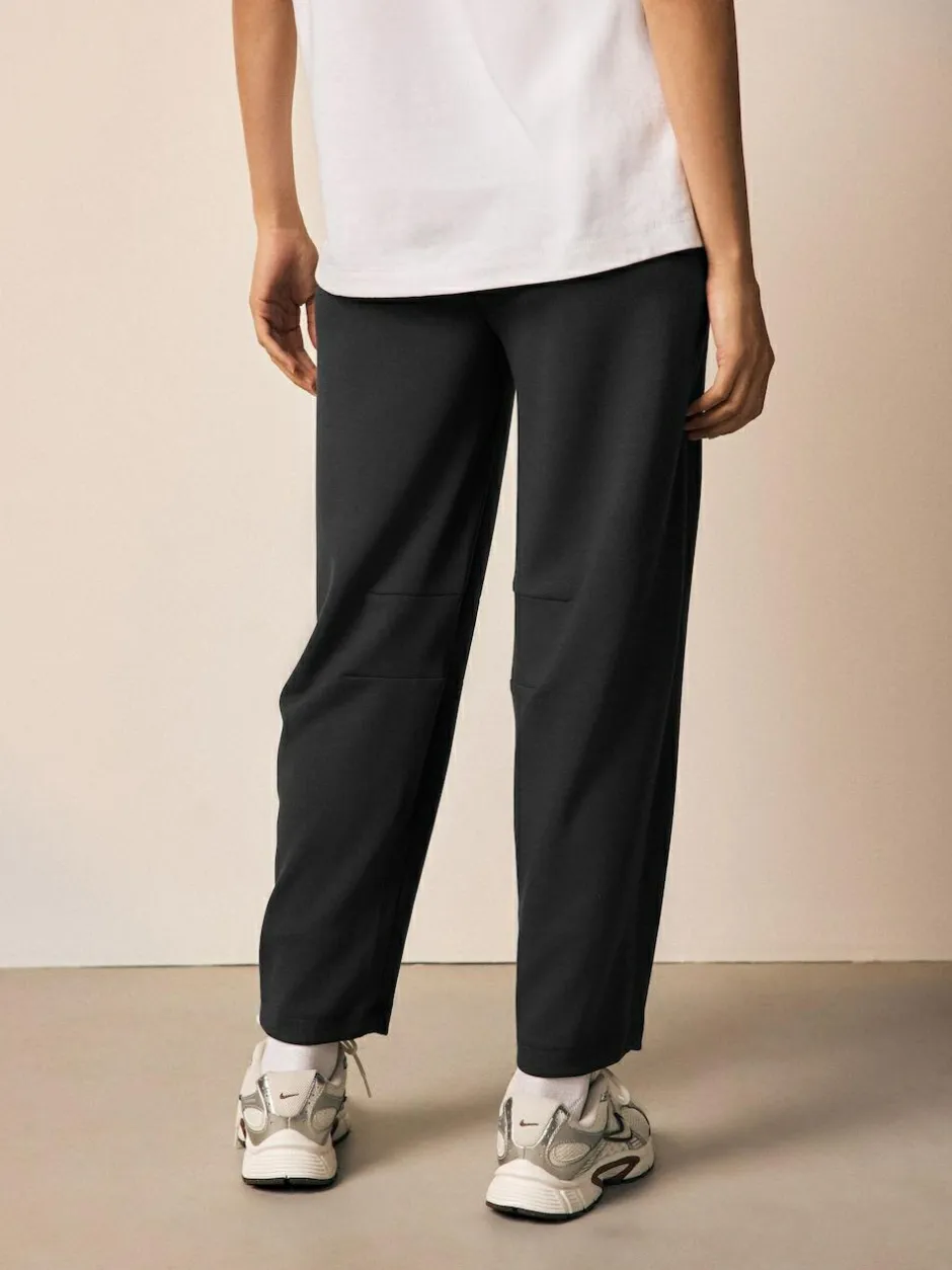 Next Premium Heavyweight Slinky Barrel Leg Joggers Black Discount