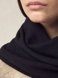 Next Premium Made in Italy Twill Midweight Shawl Scarf Black New