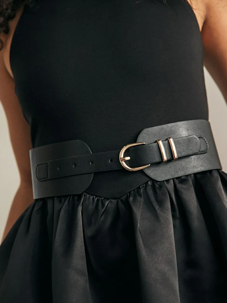 Next Black PU Corset Belt Best