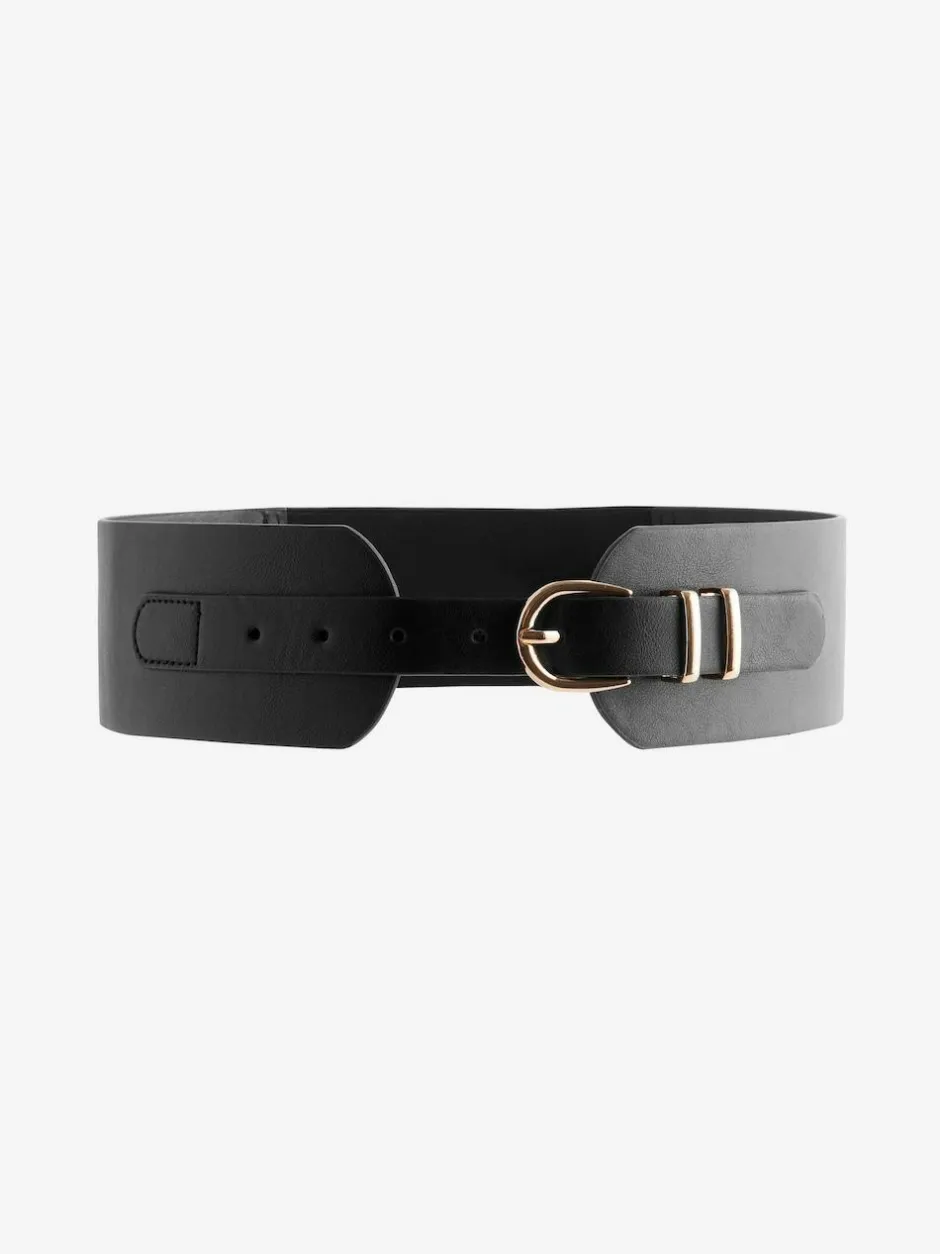 Next Black PU Corset Belt Best