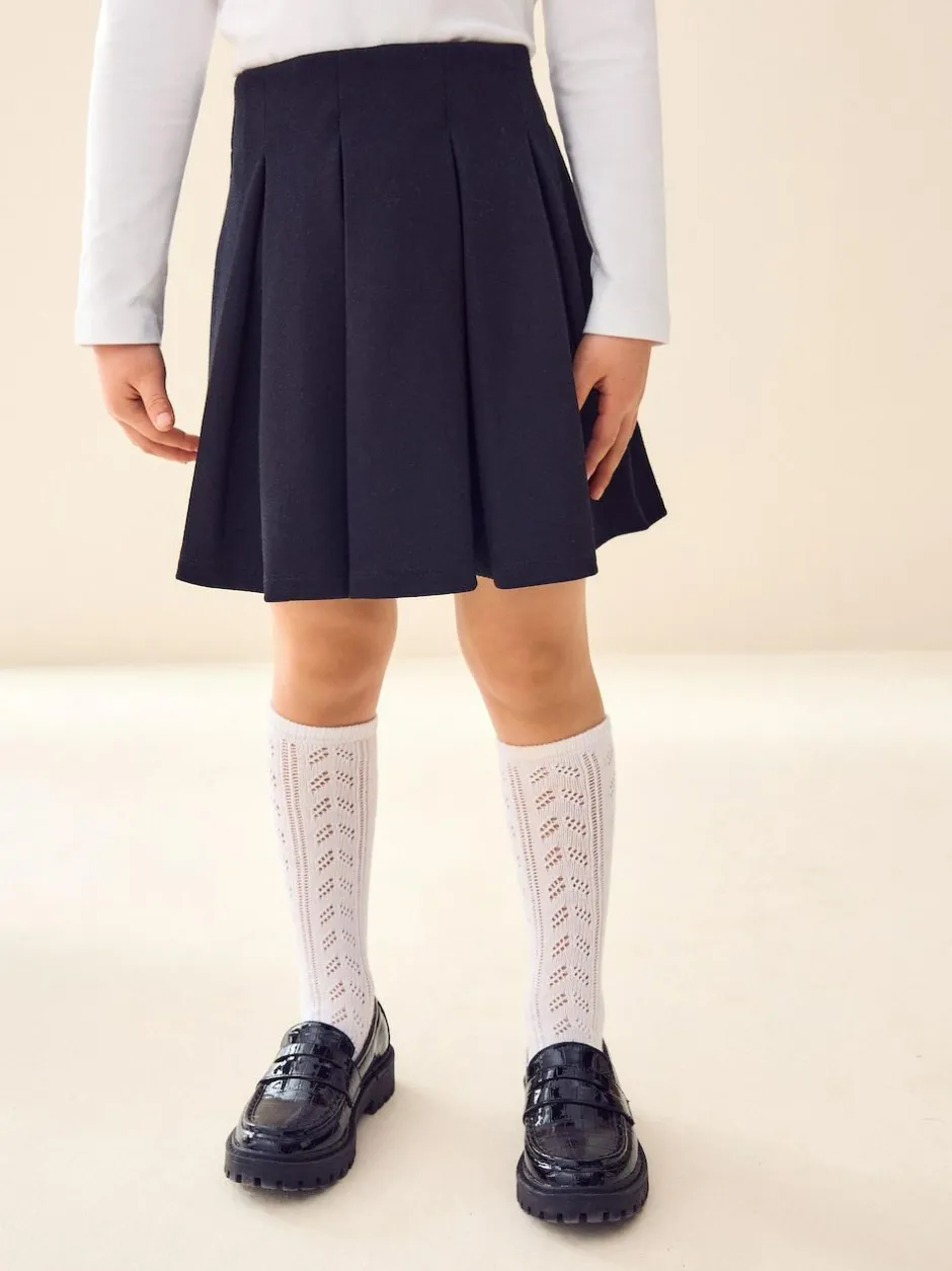 Next Pull on Jersey Stretch Pleated School Skirt (3-17yrs) Black Sale
