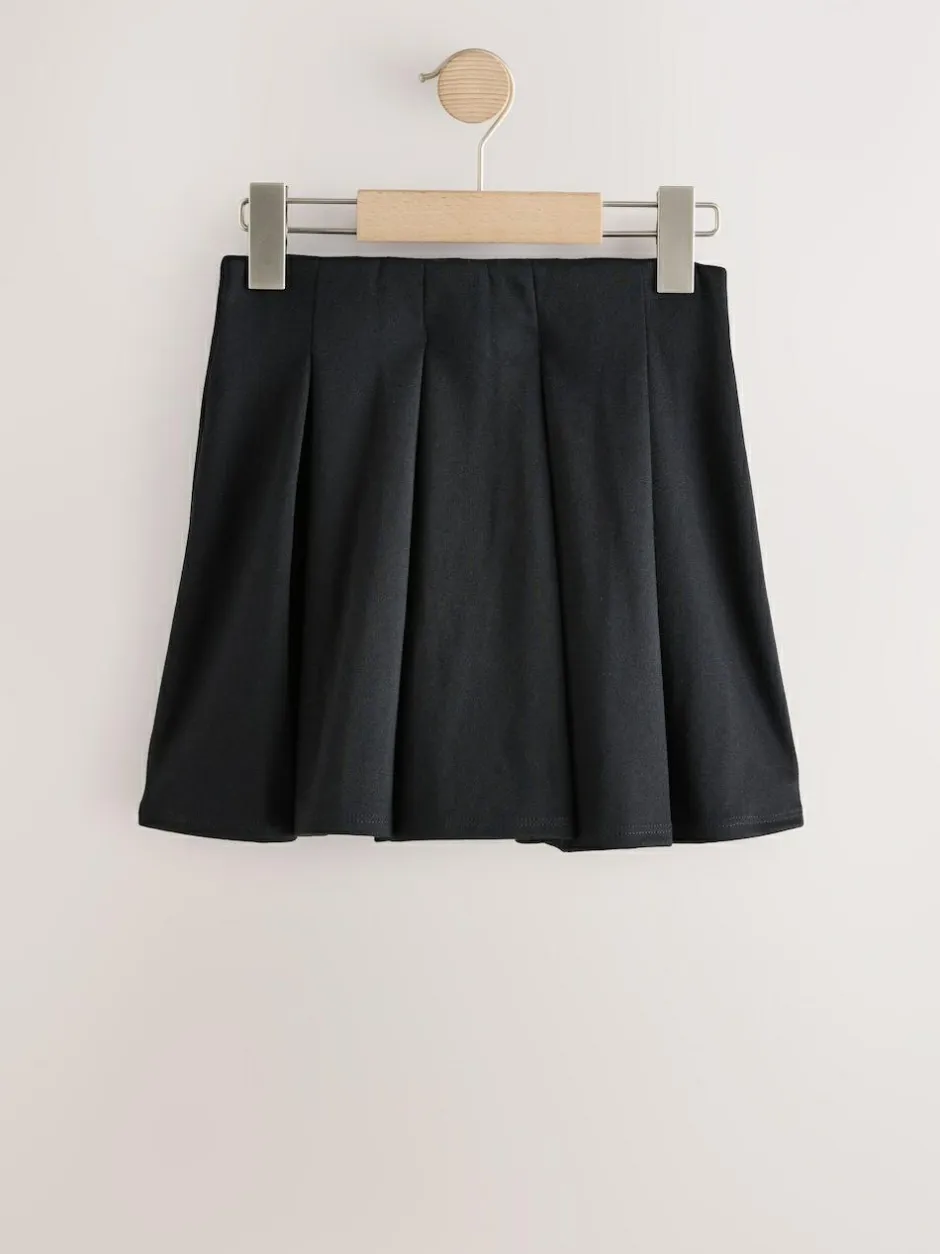Next Pull on Jersey Stretch Pleated School Skirt (3-17yrs) Black Sale