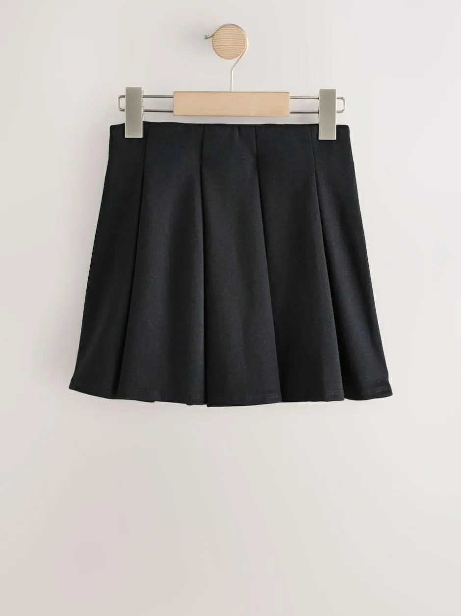 Next Pull on Jersey Stretch Pleated School Skirt (3-17yrs) Black Sale