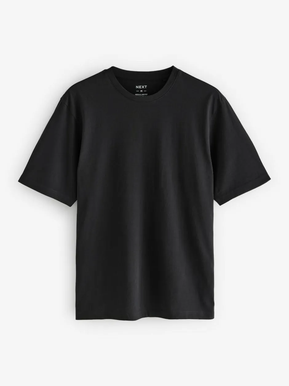 Next Black Regular Fit Essential Cotton T-Shirts 6 Pack Best