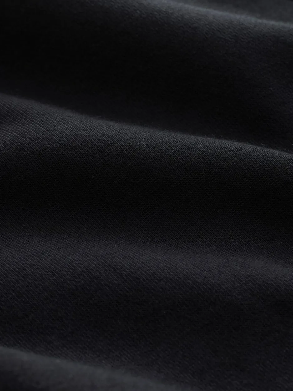 Next Black Regular Fit Heavyweight Cotton Rich Jersey Hoodie Hot