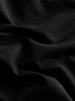 Next Black Regular Fit Long Sleeve Crew Neck T-Shirt