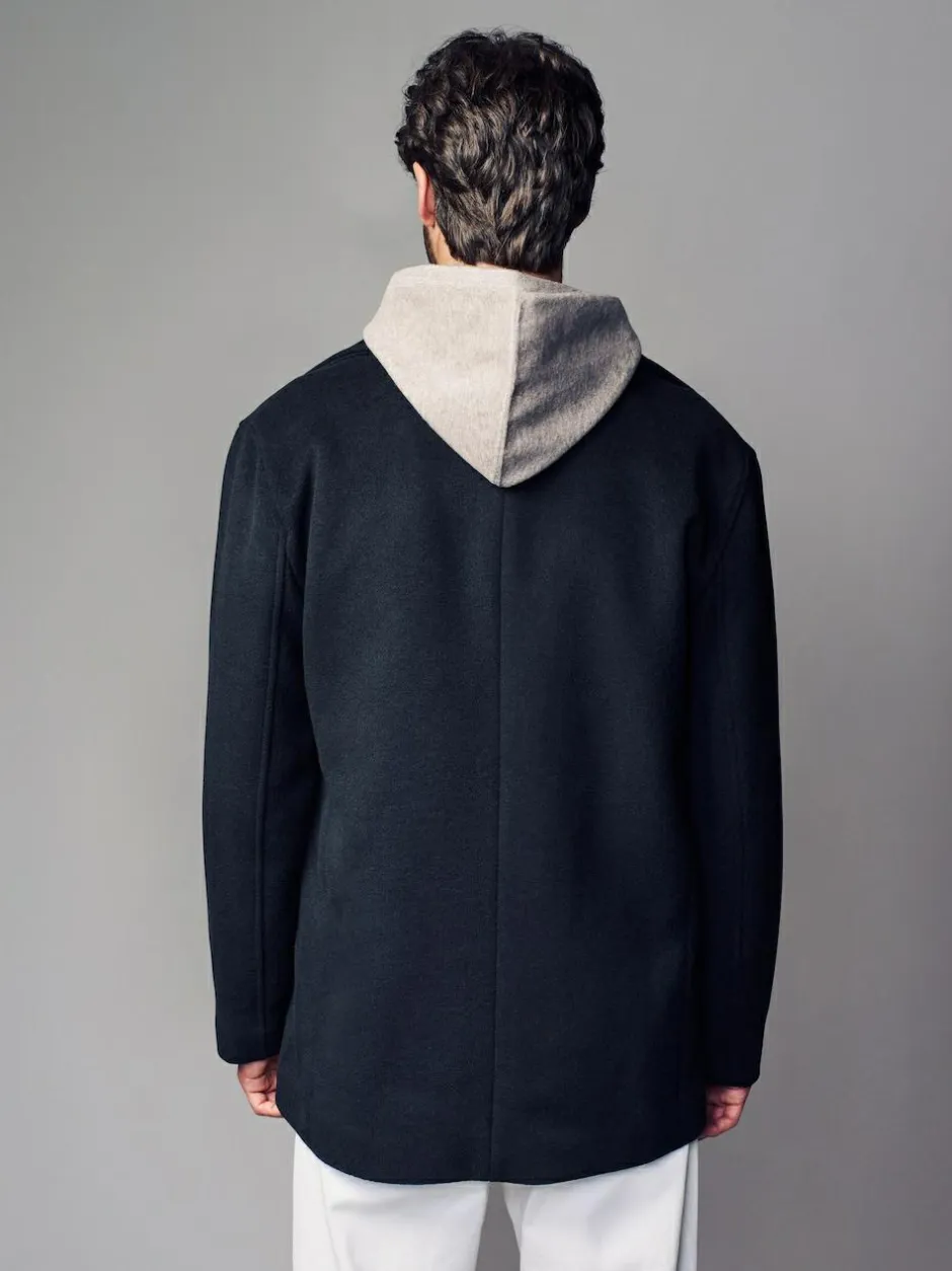 Next Regular Fit N.Premium Soft Touch Peacoat with Wool Black Discount