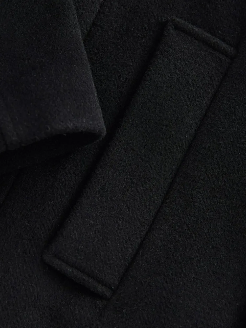 Next Regular Fit N.Premium Soft Touch Peacoat with Wool Black Discount