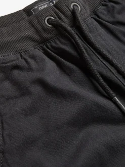Next Regular Fit Rib Waist Pull-On Trousers (3-16yrs) Black Sale
